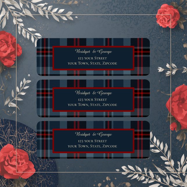 blue red black scottish celtic tartan pattern (Creator Uploaded)