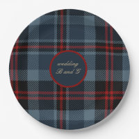 blue red black scottish celtic tartan pattern