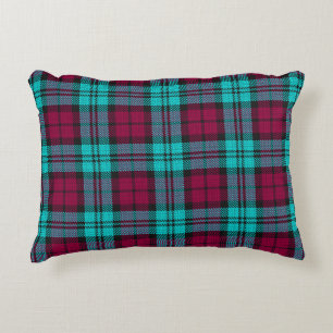 Blue Red Campbell Tartan Blackwatch Plaid Accent Pillow