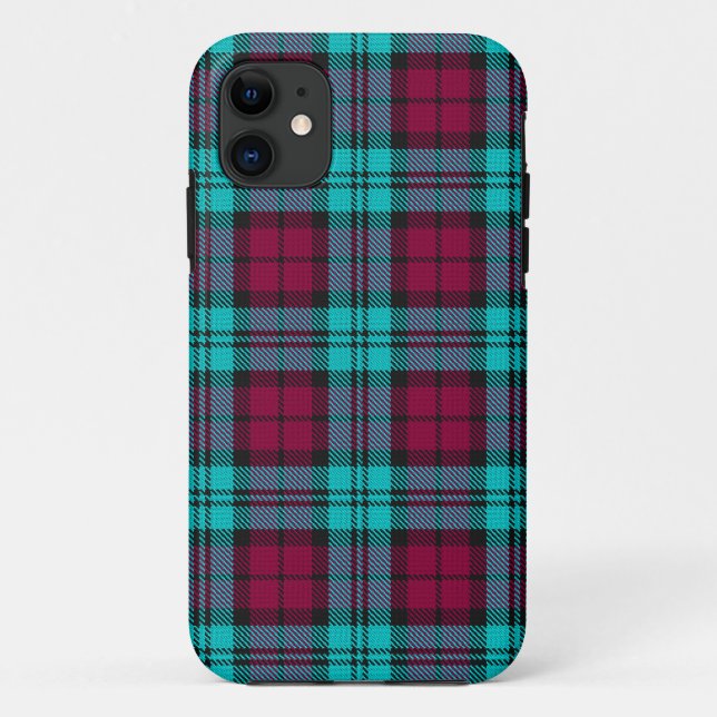 Blue Red Campbell Tartan Blackwatch Plaid Case-Mate iPhone Case (Back)