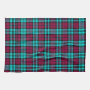 Blue Red Campbell Tartan Blackwatch Plaid Kitchen Towel