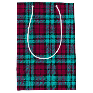 Blue Red Campbell Tartan Blackwatch Plaid Medium Gift Bag