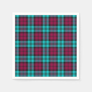 Blue Red Campbell Tartan Blackwatch Plaid Napkin