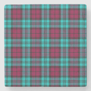 Blue Red Campbell Tartan Blackwatch Plaid Stone Coaster