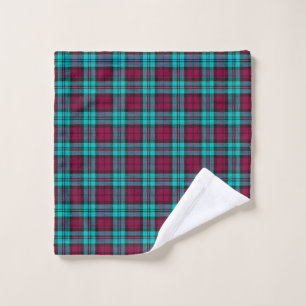 Blue Red Campbell Tartan Blackwatch Plaid Wash Cloth