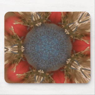 Blue Red Christmas Decoration Baubles Mouse Pad
