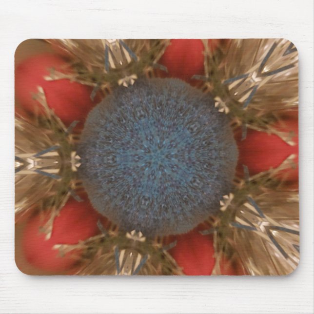 Blue Red Christmas Decoration Baubles Mouse Pad (Front)