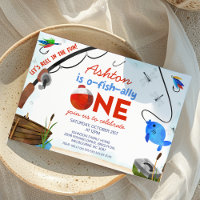 Blue Red Fishing Ofishally One 1st Birthday