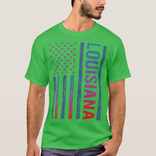 Blue Red Flag Louisiana TShirt