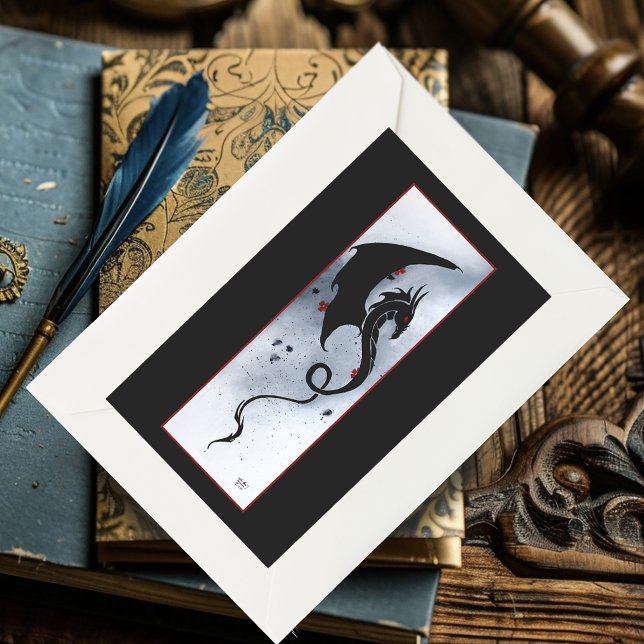 Blue Red Flowers Black Dragon Sticker (Creator Uploaded)