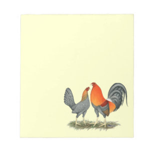Blue Red Gamefowl Notepad