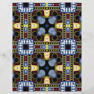 Blue Red Green Collage Journal Scrapbook Paper