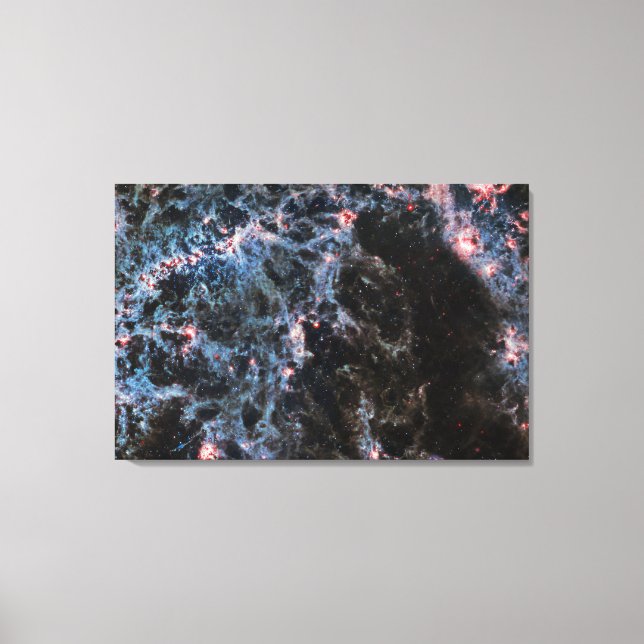 Blue & Red NGC 5068 | JWST Canvas Print (Front)