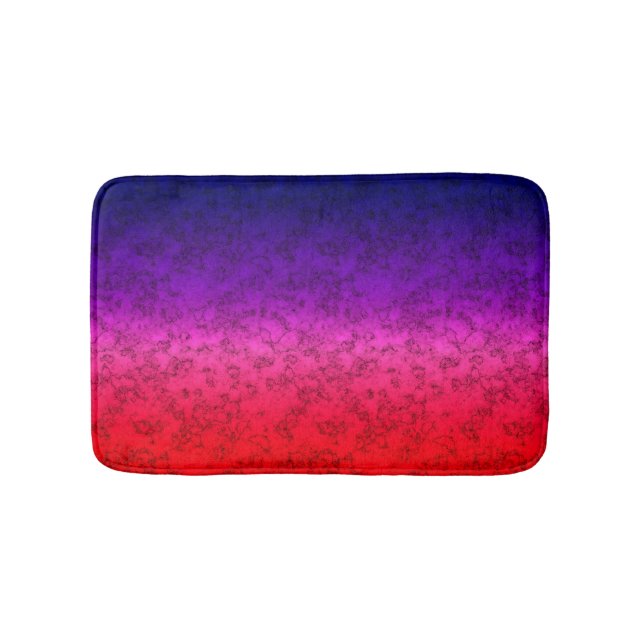 Blue-red Ombre  Bath Mat (Front)