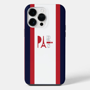 Blue red stripes colour   Iphone 14 pro max case