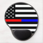 blue red thin line police firefighters symbol usa