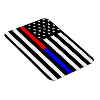 blue red thin line police firefighters symbol usa