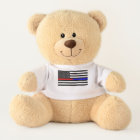 blue red thin line police firefighters symbol usa