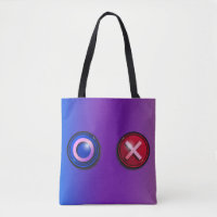 Blue Red Voting Buttons Gradient Tote Bag