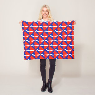Blue Red White Flag Colours Fleece Blanket