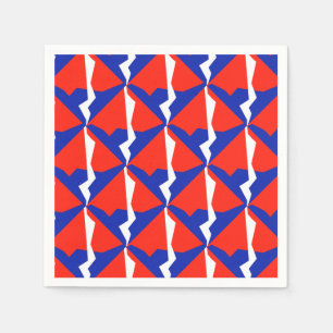 Blue Red White Flag Colours Napkin