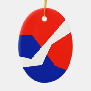 Blue Red White Item Ceramic Ornament
