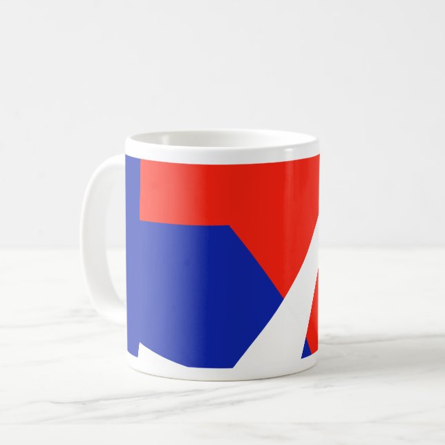 Blue Red White Item Coffee Mug (Front Left)