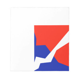 Blue Red White Item Notepad