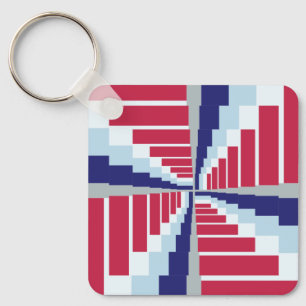 Blue Red White Keychain
