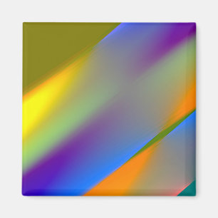 Blue red yellow green abstract pattern orangpurple magnet