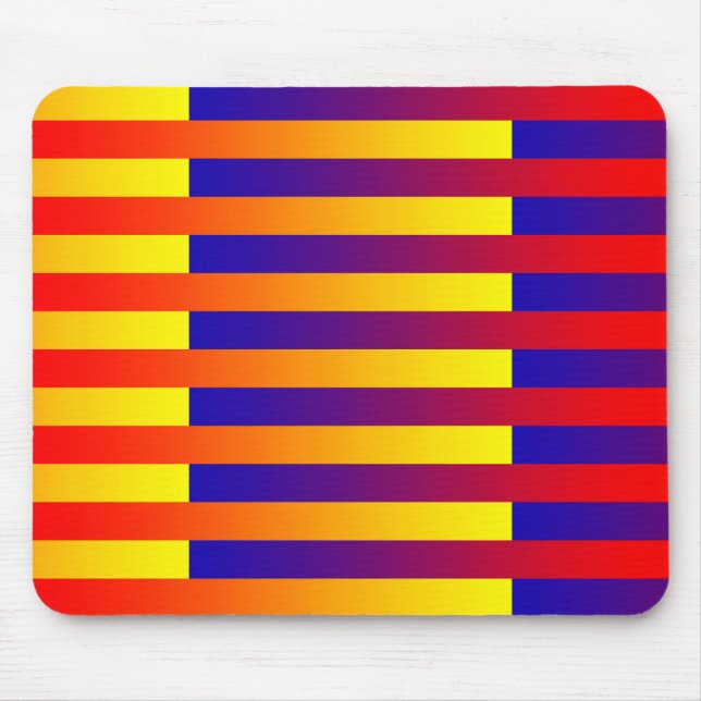 Blue Red Yellow Stripes  Mouse Pad (Front)