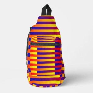 Blue Red Yellow Stripes Sling Bag