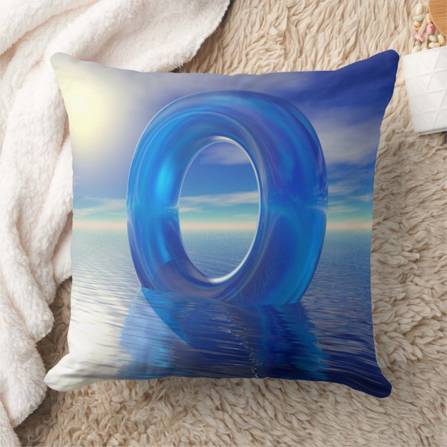 Blue Reflections Throw Pillow (Blanket)