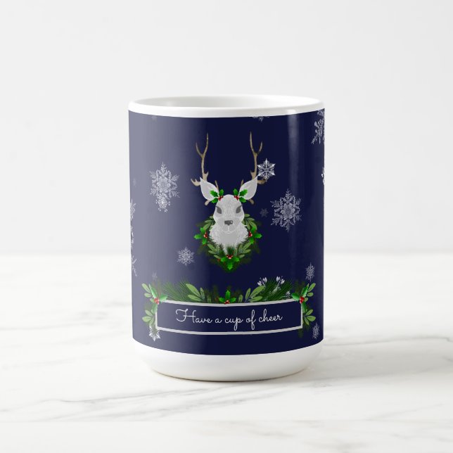 Blue Reindeer Coffee Mug (Center)