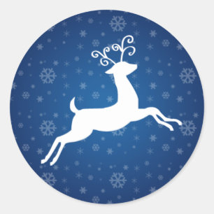 Blue Reindeer Stickers