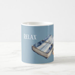 Blue Relax Book Coffee Mug
