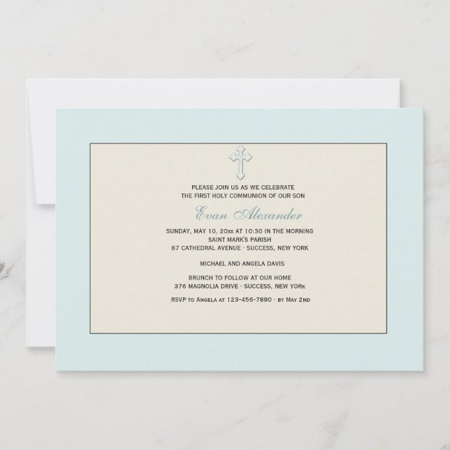 Blue Religious Invitation (Front)