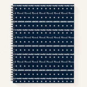 Blue Repeating Name Monogram Notebook