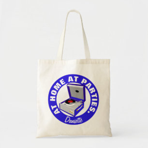 Blue Retro Dansette record player Tote Bag