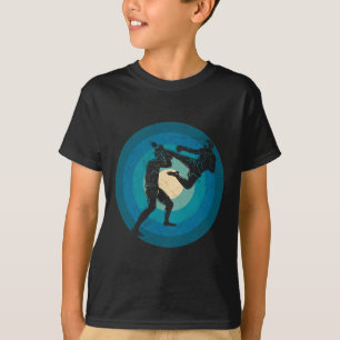 Blue Retro Muay Thai - Nak Muay, Kickboxing Gift T-Shirt