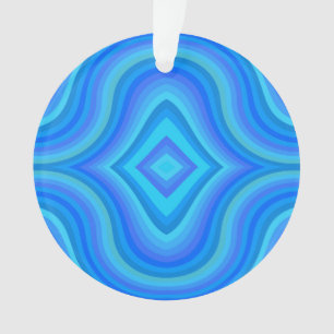 Blue Retro Pattern Ornament