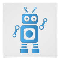 Blue Retro Robot