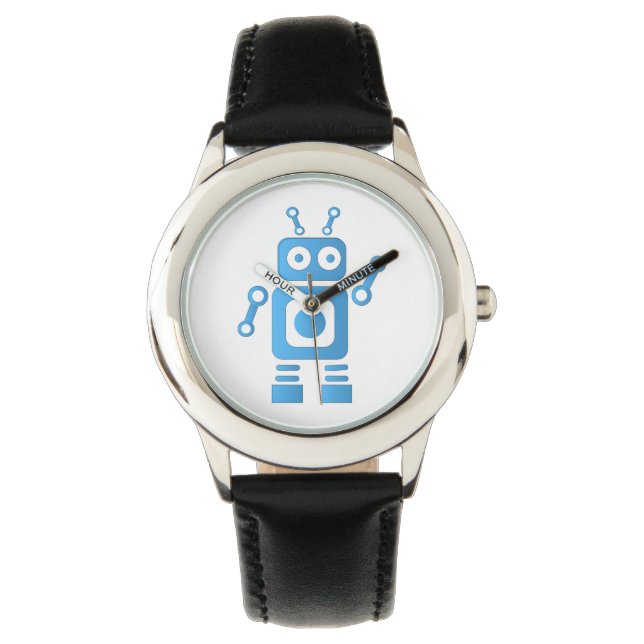 Blue Retro Robot Watch (Front)
