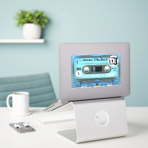 Blue Retro T4 Audiotape Cassette 80s DJ  C-CutVS