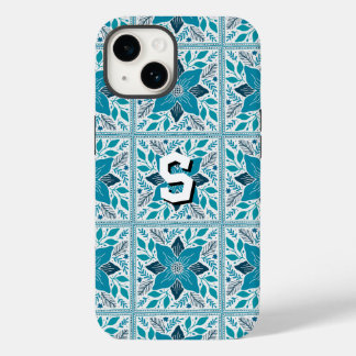 Blue Retro Tides of Christmas Vibes Case-Mate iPhone 14 Case