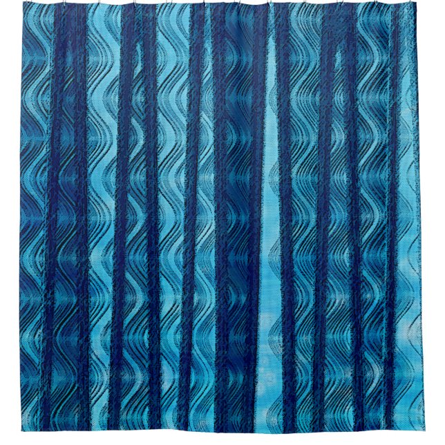 Blue Retro Wave Unique Cool Pattern (Front)