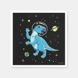 Blue Rhabdodon Dinos In Space Napkin
