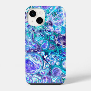 Blue Rhapsody Abstract Art iPhone 14 Case