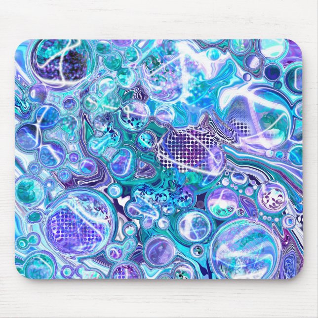 Blue Rhapsody | Abstract Art Mouse Pad (Front)