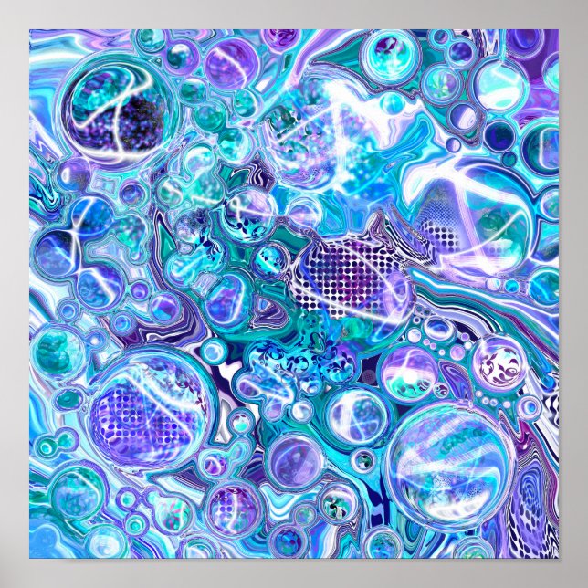 Blue Rhapsody | Abstract Art Poster (Front)